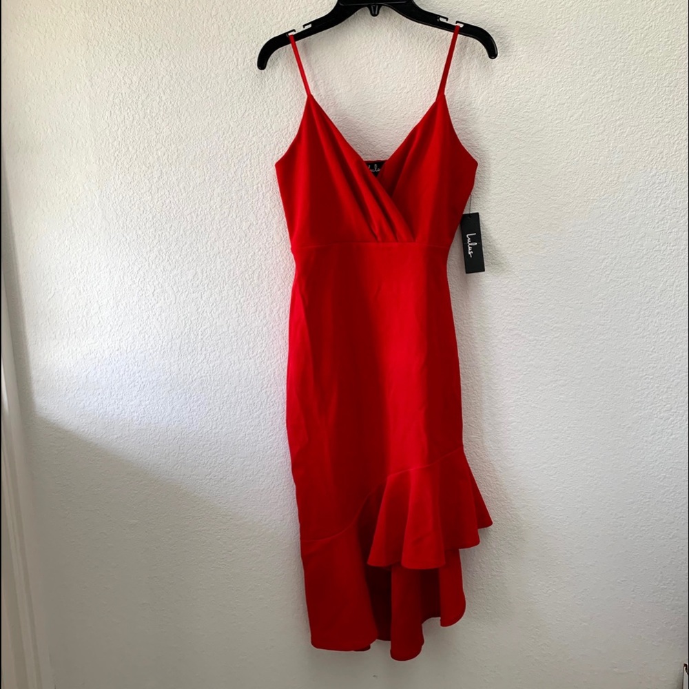 Lulu's Red Midi Dress